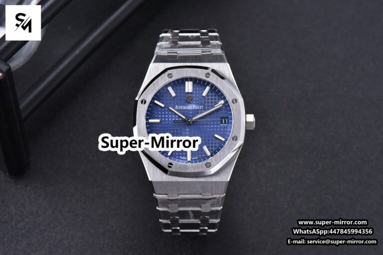 Royal Oak 15500 OMF 41MM Blue Textured Dial SS Bracelet MIYOTA 9015 V2