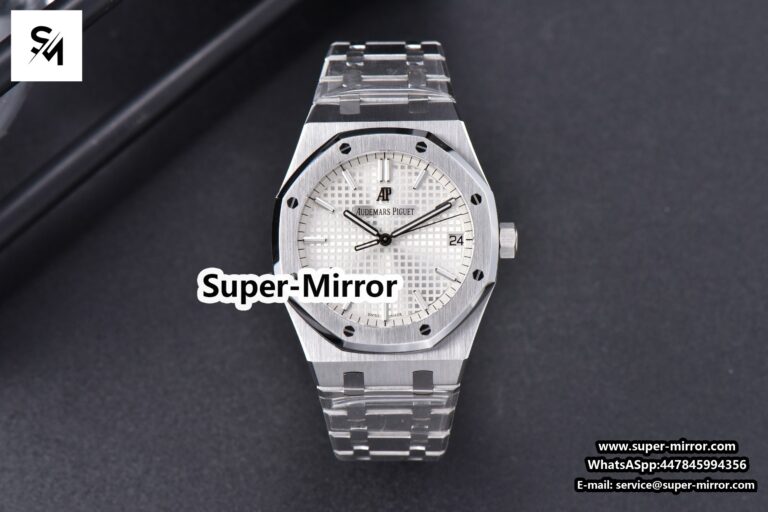 Royal Oak 15500 OMF 41MM White Textured Dial SS Bracelet MIYOTA 9015 V2