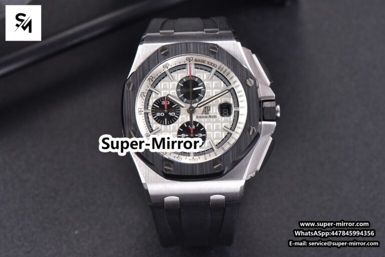 Royal Oak Offshore JF 44MM Black Ceramic Panda Dial Rubber Strap A3126 V2