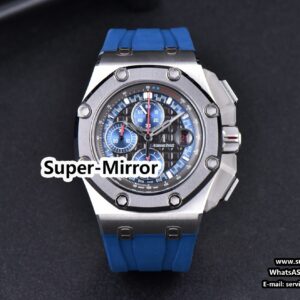 Royal Oak Offshore 26568PM JF 44MM Blue Dial Blue Rubber Strap A3126