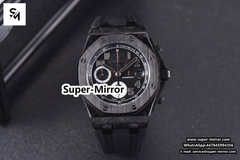 Royal Oak Offshore 2640IRO JF 44MM Black/Silver Dial Rubber Strap A3126 V2