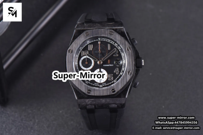 Royal Oak Offshore 2640IRO JF 44MM Black/Silver Dial Rubber Strap A3126 V2